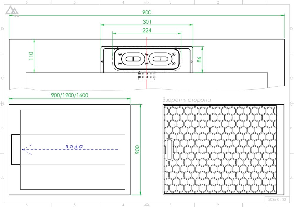 Душовий піддон Weston ES-H 90x90 графіт WPD-ESH-90x90 graphite