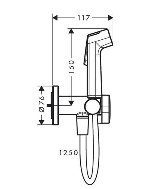 Гігієнічний душ Hansgrohe S EcoSmart+ сатин 29232800