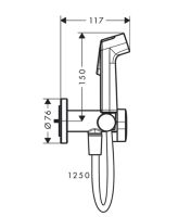 Гігієнічний душ Hansgrohe S EcoSmart+ сатин 29232800