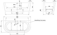 Ванна акрилова Knief Wall 180x80 біла глянцева 0100-077