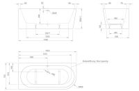 Ванна акрилова Knief Wall 180x80 білий матовий 0100-277WM