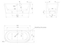Ванна акрилова Knief Wall XS 165х75 білий глянсовий 0100-255