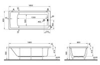 Ванна акриловая VitrA Neon 180x80 88-55840001000