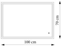 Дзеркало AquA PooL Aqua 100x70 88-Hra100s70-CWDd-mK з профілем матовий алюміній і Led підсвічуванням