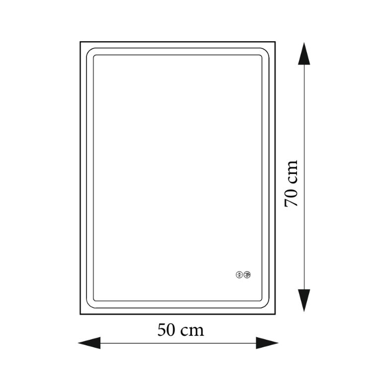 Дзеркало AquA PooL Nil 50x70 88-Nil50s70-CWDd з Led підсвіткою