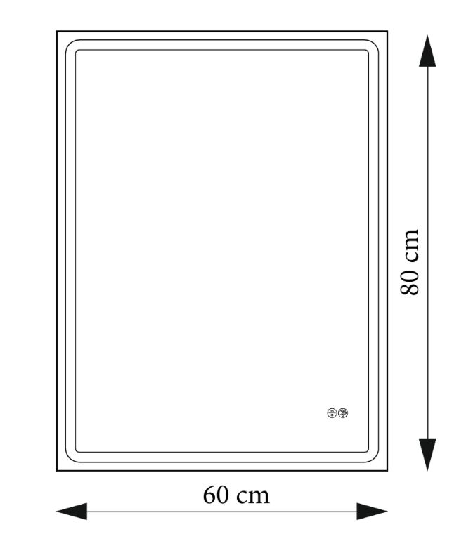 Дзеркало AquA PooL Nil 60x80 88-Nil60s80-CWDd з Led підсвічуванням