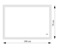 Дзеркало AquA PooL Nil 100x70 88-Nil100s70-CWDd з Led підсвіткою