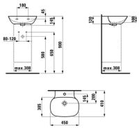 Раковина підвісна Laufen Ino 45 см H8153017571041