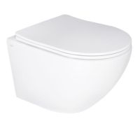 Інсталяція Geberit Duofix 458.103.00.1 з клавішею Delta50 + Унітаз підвісний Qtap Jay Ultra Quiet QT07335177W з сидінням Soft Close