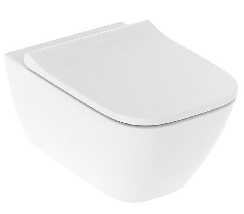 Інсталяція Geberit Duofix 458.103.00.2 з клавішею Delta50 + Унітаз підвісний Geberit Smyle Square 500.683.00.2 з сидінням Soft Close