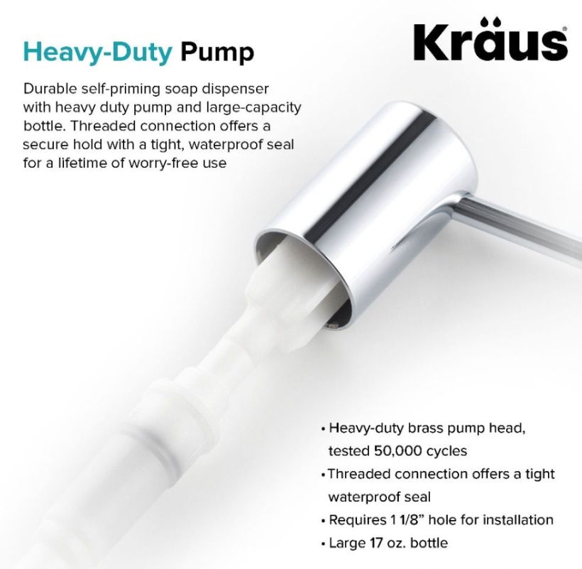 Дозатор для кухонної мийки Kraus хром KSD-43CH