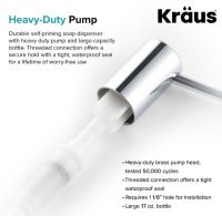 Дозатор для кухонної мийки Kraus хром KSD-43CH