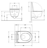 Інсталяція Grohe Rapid SL 38775001 3 в 1 + Унітаз підвісний Qtap Jay Ultra Quiet QT07335177W з сидінням Soft Close