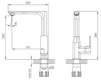 Змішувач для кухні Imprese Bilovec нікель брашований f03400906AA