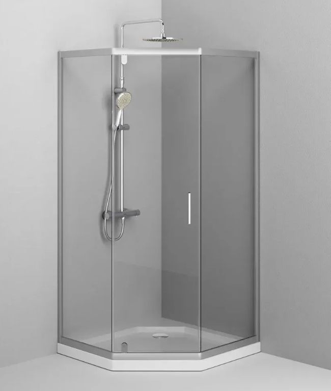 Душова кабіна Am.Pm Gem 90x90 (профіль — хром, скло — прозоре) W90UG-405-9090-MT