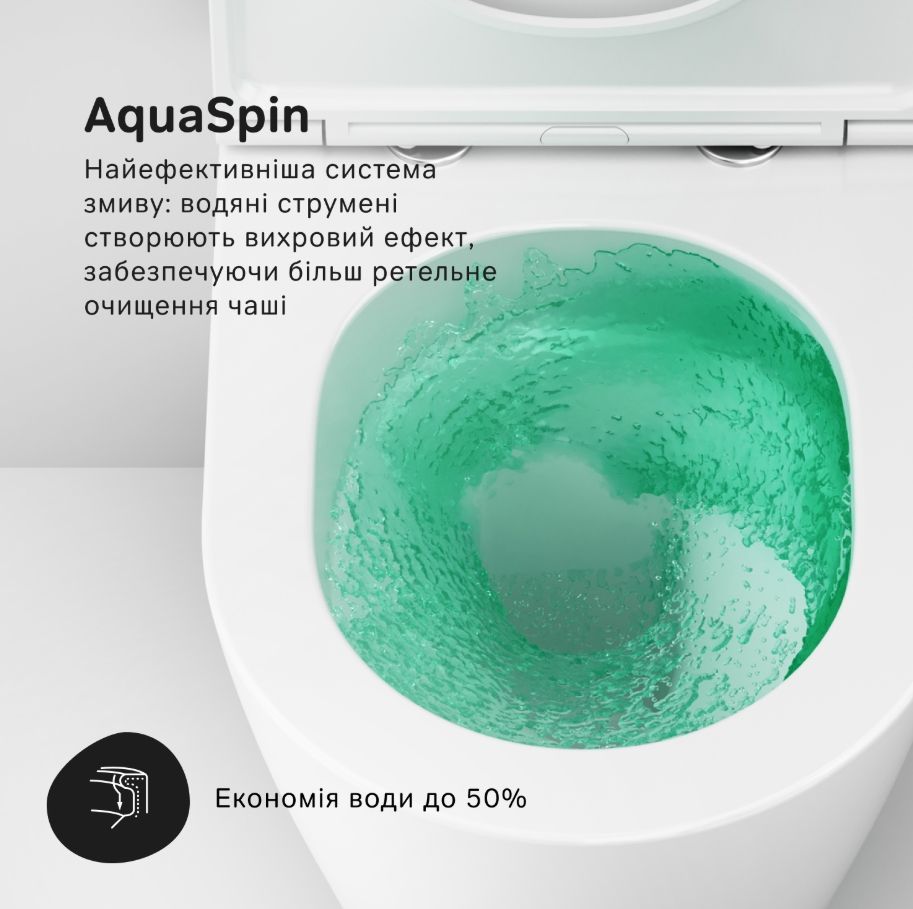 Унітаз підвісний Am.Pm Func AquaSpin CFA1902SC із сидінням Soft Close