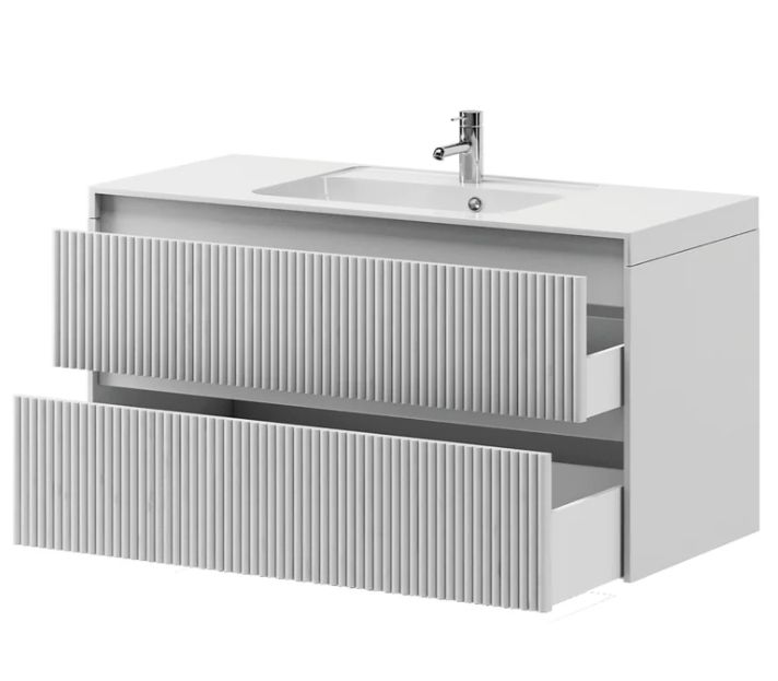 Тумба подвесная Koller Pool Line 100 см белый матовый LN0983WHITE с умывальником