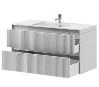 Тумба подвесная Koller Pool Line 100 см белый матовый LN0983WHITE с умывальником