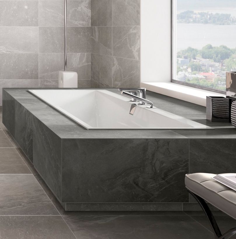 Ванна кварилова Villeroy & Boch Squaro Edge 190x90 з ніжками і сифоном BQ190SQE2DV-01