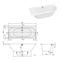 Ванна кварилова Villeroy&Boch Oberon 2.0 180x80 UBQ180OBR2DV-01