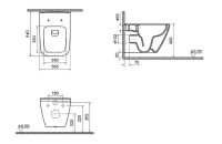 Унітаз підвісний VitrA Integra Square Rim - Ex 88-7082B003-7205 з сидінням Soft Close