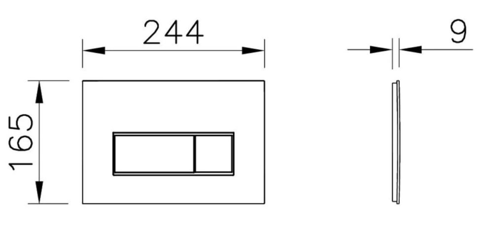 Клавіша змиву VitrA Root Square Flush хром глянцевий 88-740-2380UKR