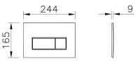 Клавіша змиву VitrA Root Square Flush хром глянцевий 88-740-2380UKR