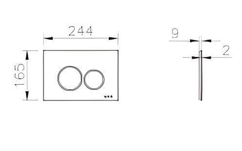 Панель смыва VitrA Origin Flush Plate хром 88-740-2480