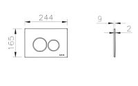 Панель смыва VitrA Origin Flush Plate хром 88-740-2480