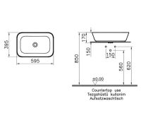 Раковина накладна VitrA Geo Bowl 60 см білий глянцевий 88-7425B003-0016