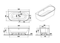 Ванна акрилова VitrA Geo 180x80 білий глянцевий 88-65420006000