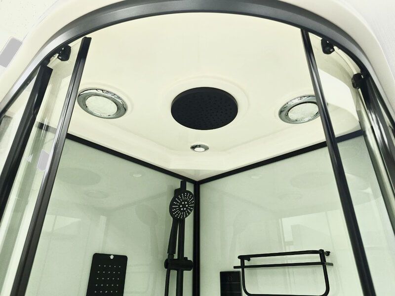 Гідромасажний бокс Veronis 100x100 (Профіль - чорний, скло - прозоре) BN-2-100