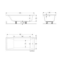 Ванна акрилова Geberit Selnova Square 180х80 554.386.01.1
