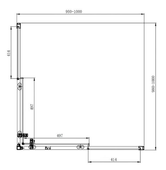 Душовий бокс Veronis 120x90 (Профіль - чорний, скло - прозоре) BN-11-120