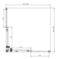 Душовий бокс Veronis 120x90 (Профіль - чорний, скло - прозоре) BN-11-120