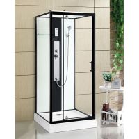 Душовий бокс Veronis 90х90х220 (Профіль - чорний, скло - прозоре) BKN-9-90