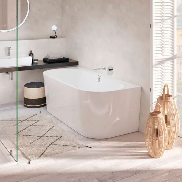 Ванна з матеріалу Quaryl® 180 х 80 см (білий alpin) Villeroy & Boch Oberon 2.0 UBQ180OBR9CD00V-01