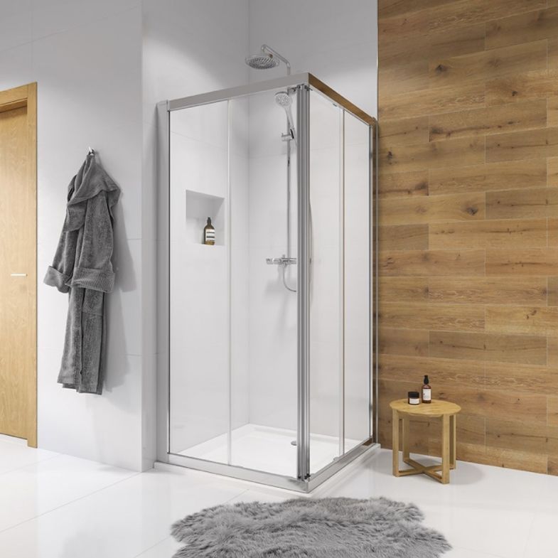 Душова кабіна Geberit Geo 90х90 (Профіль - хром, скло - прозоре) 560.122.00.2