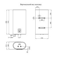 Водонагрівач накопичувальний Kroner Flacher K80F2-D 80л CV031151
