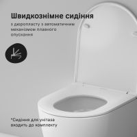 Унітаз підвісний Am.Pm Func AquaSpin CFA1902SC із сидінням Soft Close