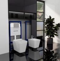 Инсталляция Koller Pool Dune 1200SL с кнопкой Neon хром глянцевый