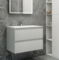 Тумба подвесная Koller Pool Line 100 см белый матовый LN0983WHITE с умывальником