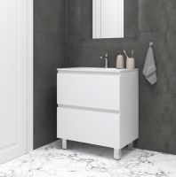 Тумба напольная Koller Pool Edge New 60 см белый глянцевый 2156130110 с умывальником.