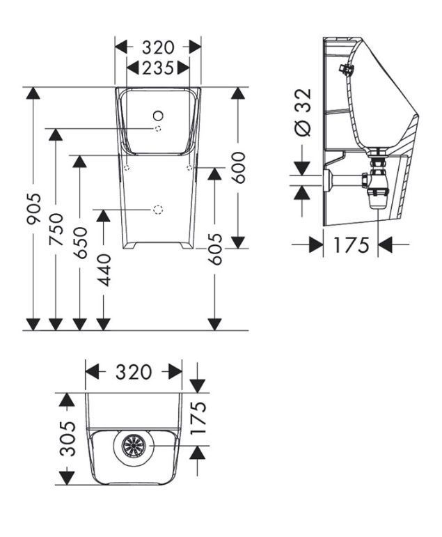 Пісуар Hansgrohe EluPura Q 60127450