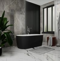 Ванна акрилова Koller Pool PureLine 160x80 чорна/біла 0266251501