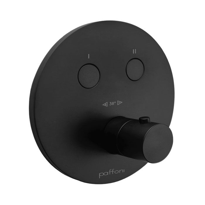 Душевая система скрытого монтажа Paffoni Compact Box черный матовый KITCPT018NO
