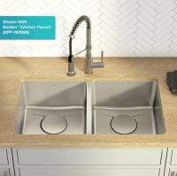 Кухонна мийка Kraus Dex Radiant Pearl з нержавіючої сталі KD1UD33B