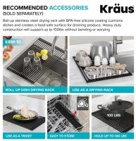 Кухонна мийка Kraus Standart PRO нержавіюча сталь KHT301-22L