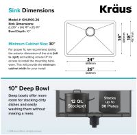 Кухонна мийка Kraus Standart PRO нержавіюча сталь KHU100-26