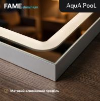 Дзеркало AquA PooL Aqua 80x70 88-Hra80s70-CWDd-mK з профілем матовий алюміній і Led підсвіткою